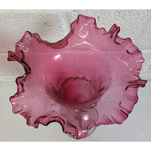 819 - A Victorian Cranberry Glass Vase