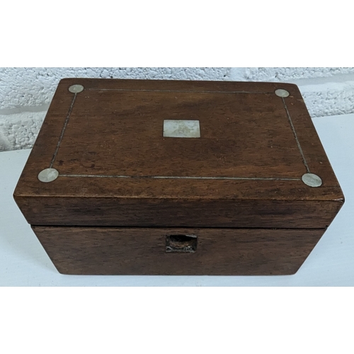 833 - A Bridge Box, Mother of Pearl Inlaid Box and a Ships Wheel Lamp