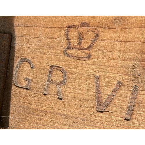 855 - Tressle Table Stamped George VI