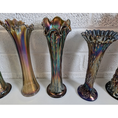 880 - 8 Carnival Glass Vases