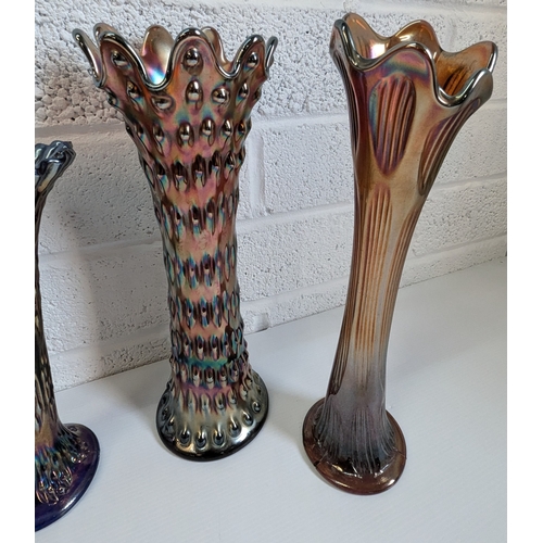 880 - 8 Carnival Glass Vases