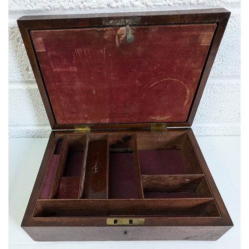 909 - A Burr Walnut Sewing Box