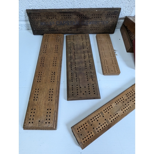 914 - A Wills' Capstan Cigarettes Cribbage Board And Others x6