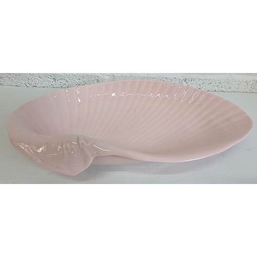 918 - A Pink Wedgewood Nautilus Shell Bowl - 30 x 17cm