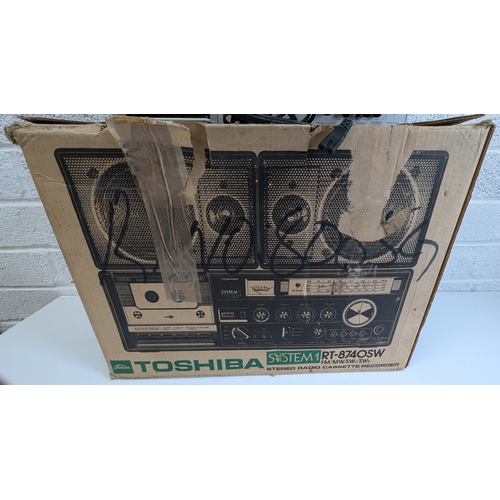 965 - Toshiba System 1 RT-8740SW Stereo Radio Cassette Recorder in Original Box