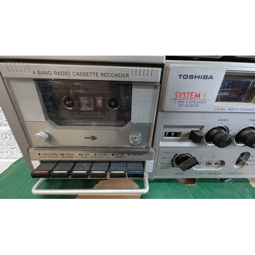 965 - Toshiba System 1 RT-8740SW Stereo Radio Cassette Recorder in Original Box