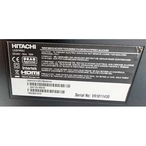 966 - Hitachi L32VP03U TV with Remote