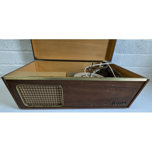 971 - A Carousel Vintage Record Player And Bush TR130 Radio