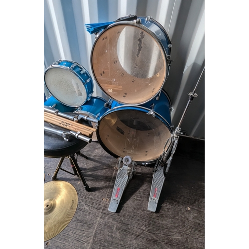 999 - Stagg Drum Set, Kick Drum, Snare, Tom Tom and Another.  Inc. Symbols/ High Hats, Pedals etc.