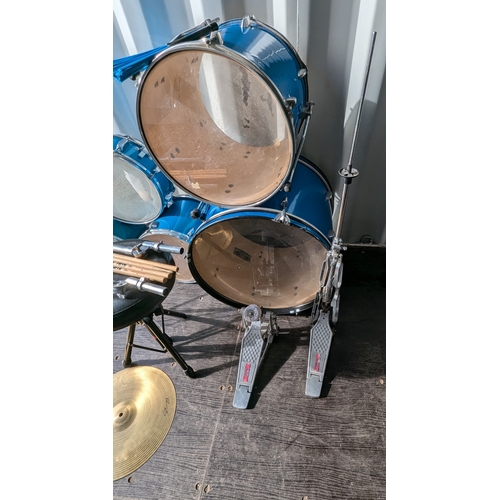 999 - Stagg Drum Set, Kick Drum, Snare, Tom Tom and Another.  Inc. Symbols/ High Hats, Pedals etc.