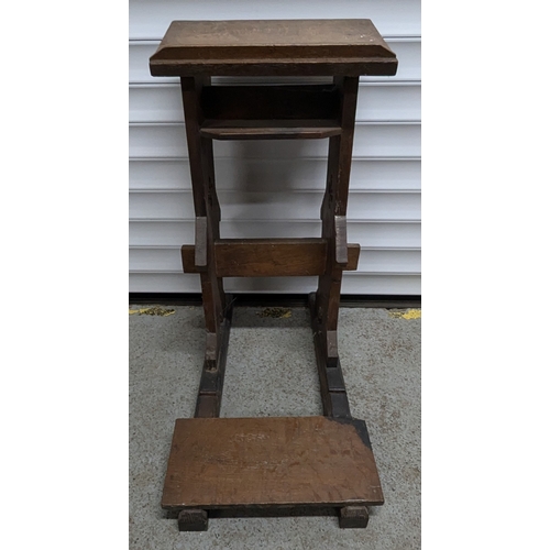 1020 - Antique Oak Lectern Bible Stand