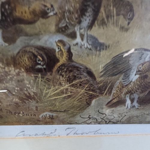 1023 - Archibald Thornburn Signed Print Of Grouse