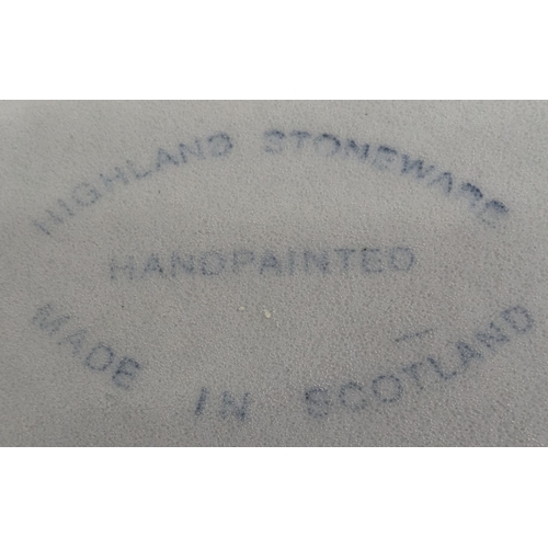 1038 - A Large Hand Painted Scottish Fish Dish - By Highland Stonewear Company