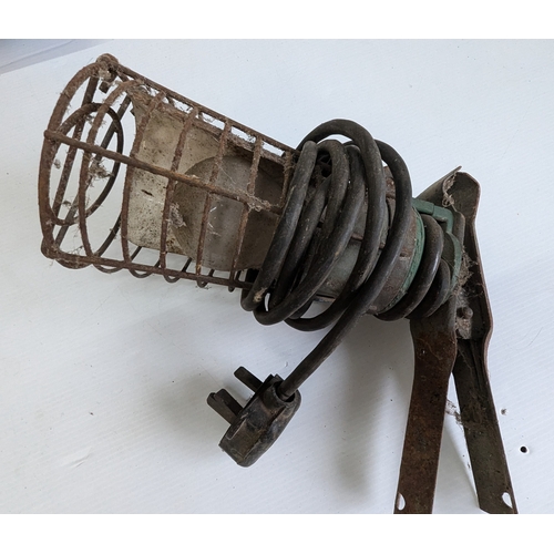 951 - A Vintage Metal Inspection Lamp And A Ring Inspection Lamp