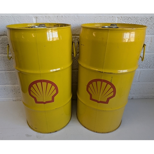 1392 - A Pair Of Shell Oil Drums - 54 x 29cm