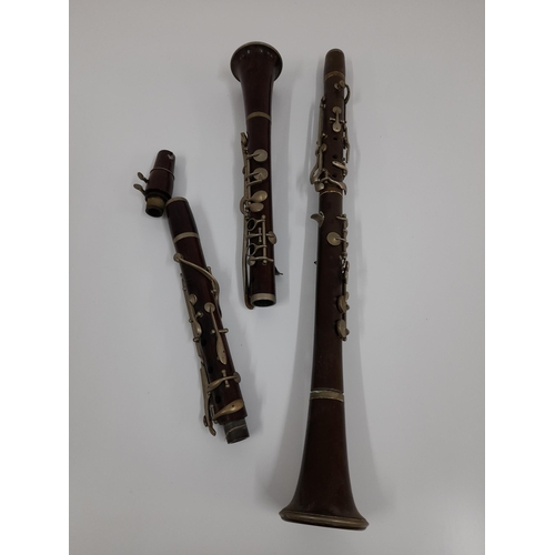 1091 - 2 Vintage Wooden Clarinets