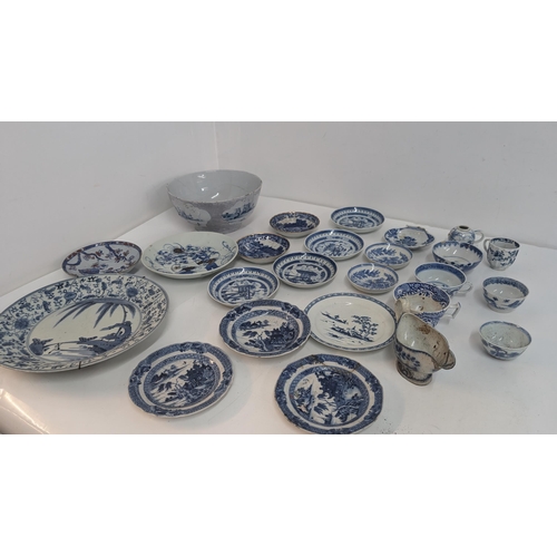 161 - A Selection of 17th to 19th Century Blue and White China including Chinese, Japanese Transferware. P... 