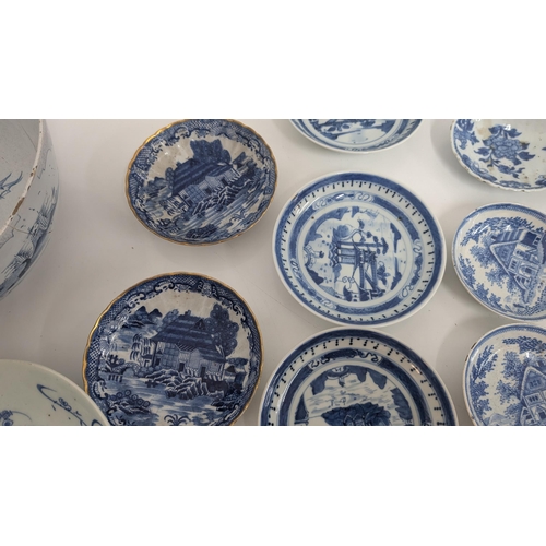 161 - A Selection of 17th to 19th Century Blue and White China including Chinese, Japanese Transferware. P... 