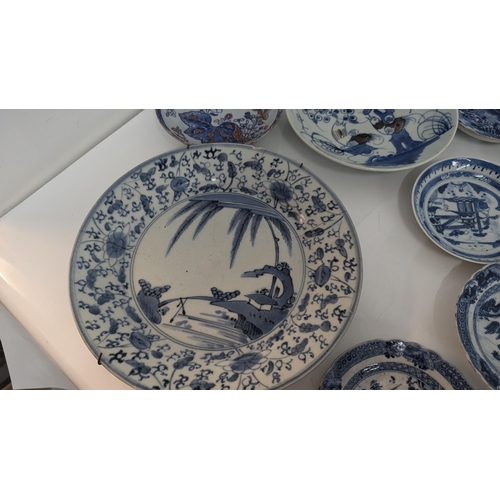 161 - A Selection of 17th to 19th Century Blue and White China including Chinese, Japanese Transferware. P... 