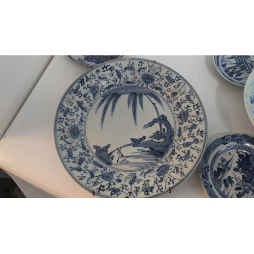 161 - A Selection of 17th to 19th Century Blue and White China including Chinese, Japanese Transferware. P... 