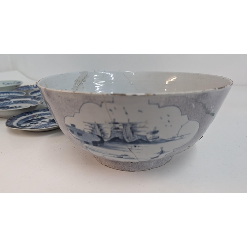 161 - A Selection of 17th to 19th Century Blue and White China including Chinese, Japanese Transferware. P... 