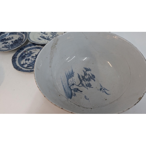 161 - A Selection of 17th to 19th Century Blue and White China including Chinese, Japanese Transferware. P... 