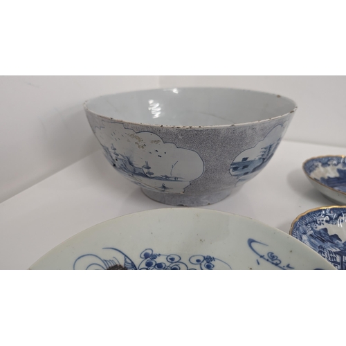 161 - A Selection of 17th to 19th Century Blue and White China including Chinese, Japanese Transferware. P... 