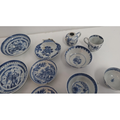 161 - A Selection of 17th to 19th Century Blue and White China including Chinese, Japanese Transferware. P... 