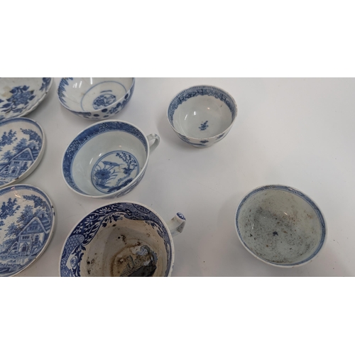 161 - A Selection of 17th to 19th Century Blue and White China including Chinese, Japanese Transferware. P... 