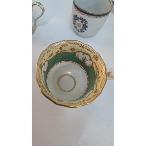 167 - A Collection of Antique 18th & 19th Century China inc. Flight Worcester Saucers Circa 1790, Chinese ... 