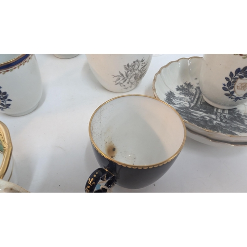 167 - A Collection of Antique 18th & 19th Century China inc. Flight Worcester Saucers Circa 1790, Chinese ... 