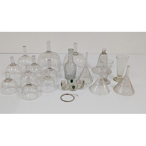 1105 - Vintage Collection Of Glassware Including Wine Rinsers - 2 Glasses Have Broken Stems