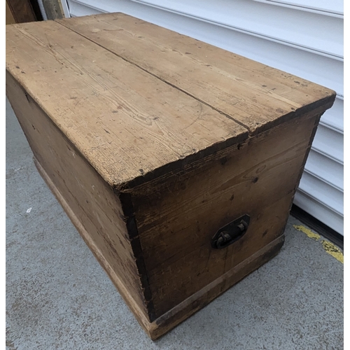 1334 - Antique Blanket Box 48 x 87 x 46 cm