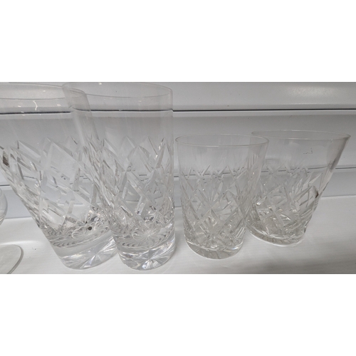 1340 - A Selection of Mixed Glass and Cut Crystal Glasses and Vase