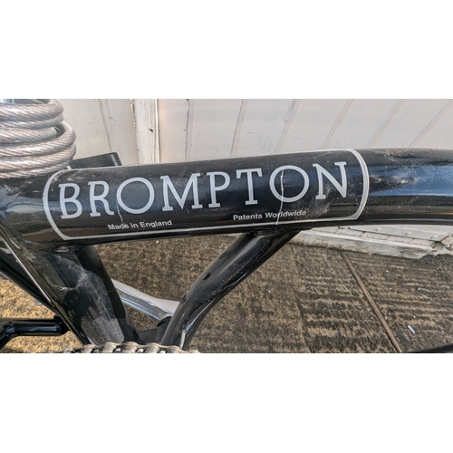 1386 - Brompton Folding AVC Bicycle - In Very Good Condition - With Locking Chain And Pump