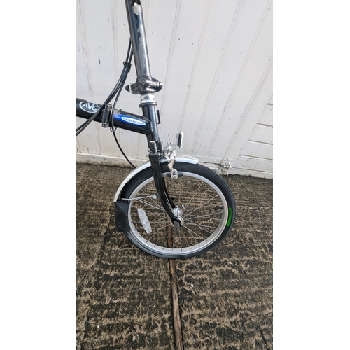 1386 - Brompton Folding AVC Bicycle - In Very Good Condition - With Locking Chain And Pump