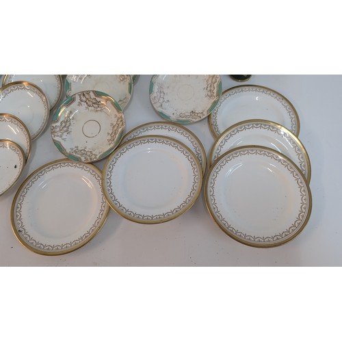 173 - A Quantity of Antique China inc. Crown Staffordshire Gold Lace Ivory Bone China 6 x Tea Plates 18cm,... 