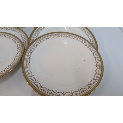 173 - A Quantity of Antique China inc. Crown Staffordshire Gold Lace Ivory Bone China 6 x Tea Plates 18cm,... 