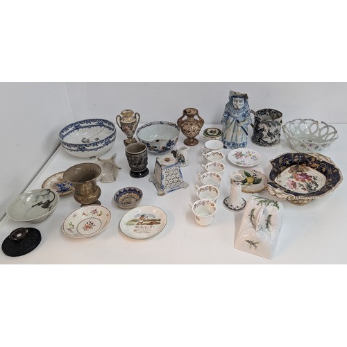 174 - A Quantity of 18th and 19th Century China inc. Antique Hammersley, First Period Antique Worcester Ba... 