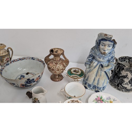 174 - A Quantity of 18th and 19th Century China inc. Antique Hammersley, First Period Antique Worcester Ba... 