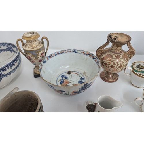 174 - A Quantity of 18th and 19th Century China inc. Antique Hammersley, First Period Antique Worcester Ba... 