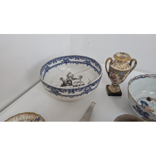 174 - A Quantity of 18th and 19th Century China inc. Antique Hammersley, First Period Antique Worcester Ba... 