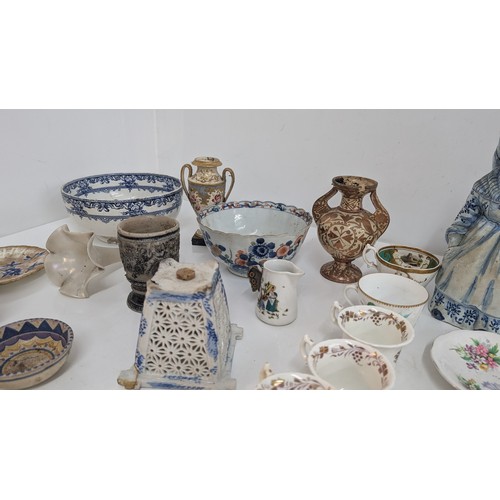 174 - A Quantity of 18th and 19th Century China inc. Antique Hammersley, First Period Antique Worcester Ba... 