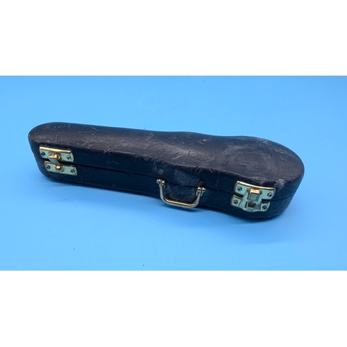 727 - A Miniature Golden Violin in Case approx. 10cm