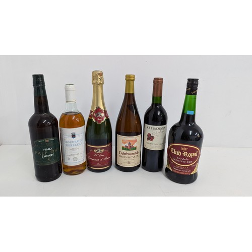 1434 - A Selection Of Wine Including Champagne And Sherry - 6 Bottles