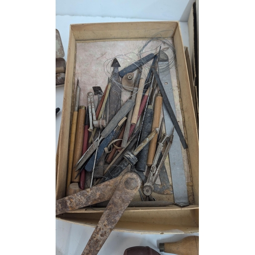 A Quantity of Vintage Writing and Painting Equipment Inc. Brushes