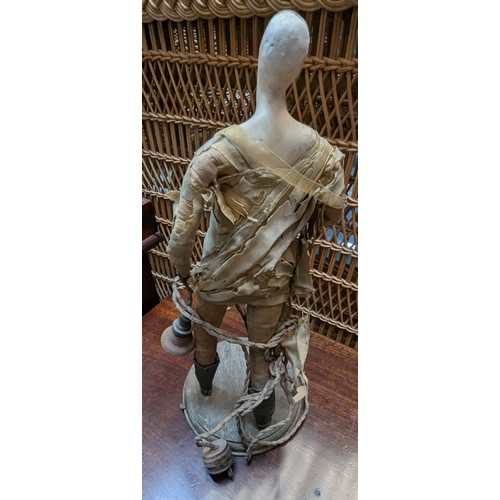 1013B - Antique Figure Lamp - 41cm Tall