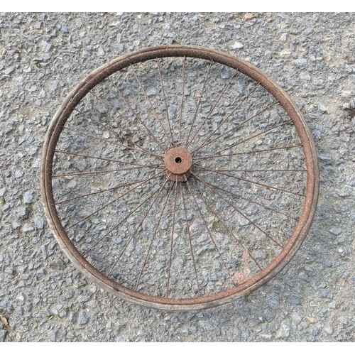 1458A - Antique Wheel And Tyre - 72cm