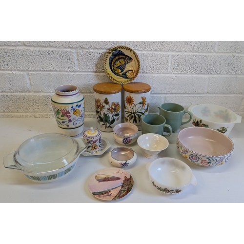 860B - A Collection Of Mixed Pottery Including Poole And Port Merrion