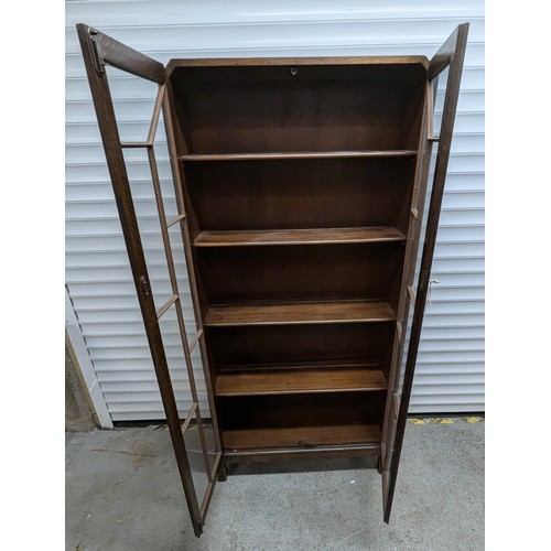 752 - Art Deco Glazed 5 Shelf Bookcase - 175 x 85 x 29cm